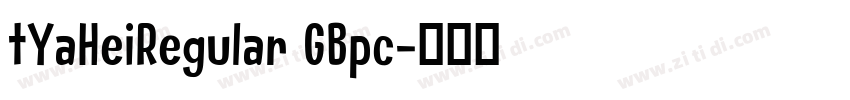 tYaHeiRegular GBpc字体转换